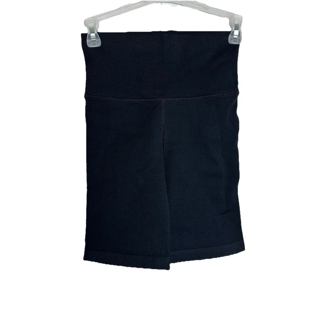 Athleta Aurora Seamless High Rise Ribbed Bike Shorts Black Size XS NWOT ‎ 7